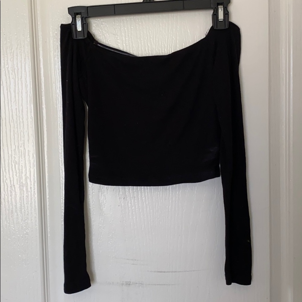 Strapless Cropped long sleeve